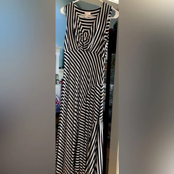 sachin and babi light blue dress Chico's | Dresses | Chicos Black White Striped Maxi Dress Size